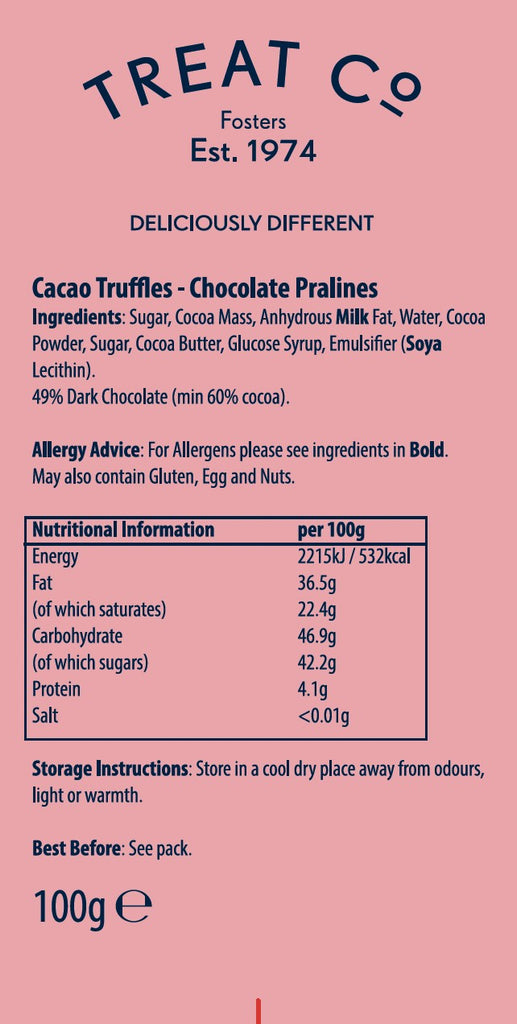 Premium Cacao Truffles - The TreatCo.